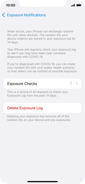 Press Delete Exposure Log.