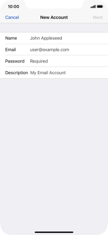 Press Name and key in the required sender name.