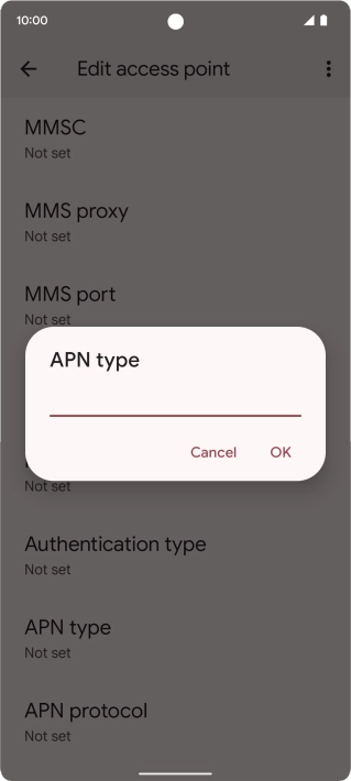 Key in mms and press OK.