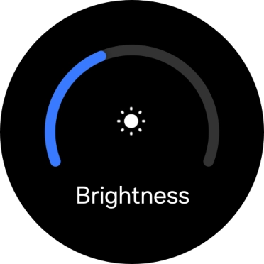 Slide the circle to select the required brightness.