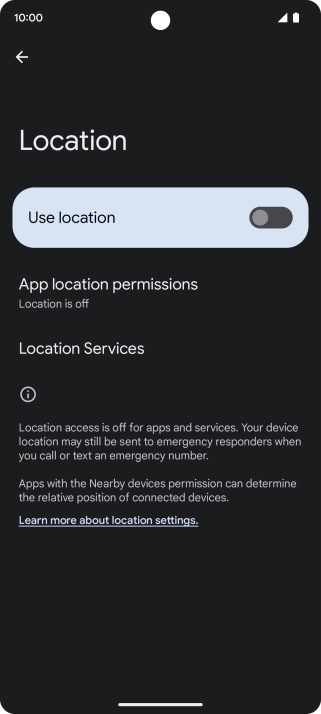Press the indicator next to 