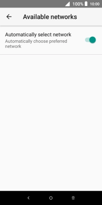 If you want to select a network manually, press the indicator next to 