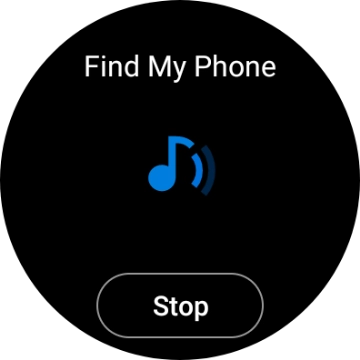 Press Stop when you've found your phone.