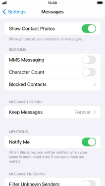 Press the indicator next to 