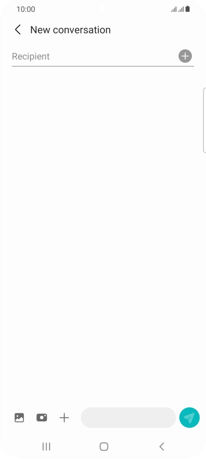 Press the search field and key in the first letters of the recipient's name.