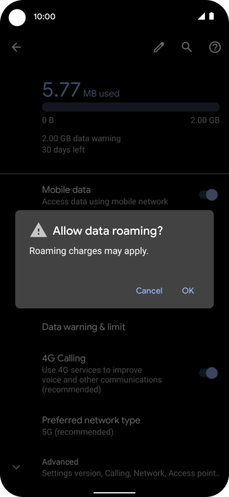 If you turn on the function, press OK.