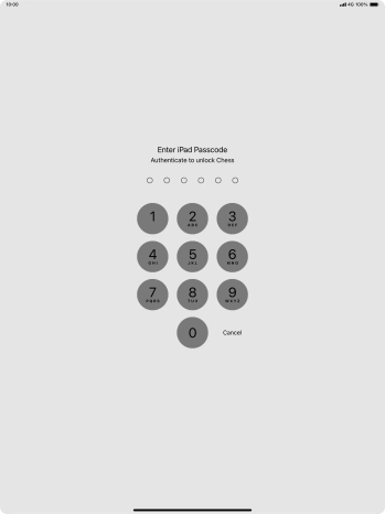 Use the lock code you created. The app is now no longer locked.