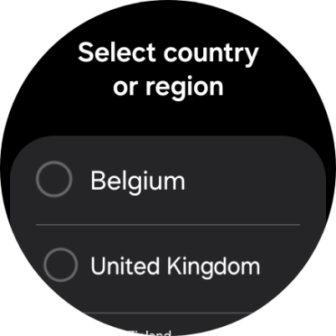 Press the required region.