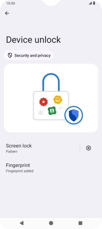 Press Screen lock and key in the additional phone lock code you created earlier.