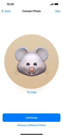 Follow the instructions on the screen to customise the selected picture and press Continue.