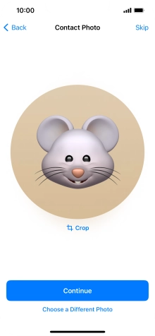 Follow the instructions on the screen to customise the selected picture and press Continue.