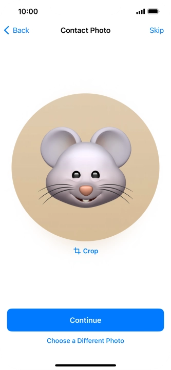 Follow the instructions on the screen to customise the selected picture and press Continue.