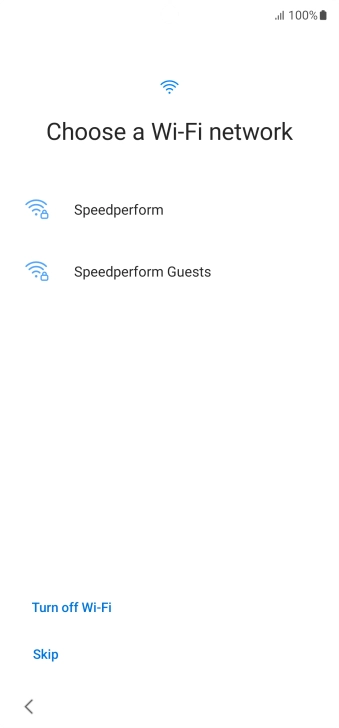 Press the required Wi-Fi network.