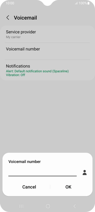 Key in +61414121121 and press OK.