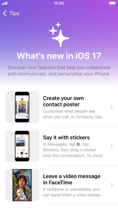 Press the Home key to return to the home screen.