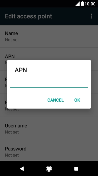 Key in live.vodafone.com and press OK.