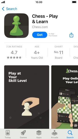 Press Get and follow the instructions on the screen to install the app.