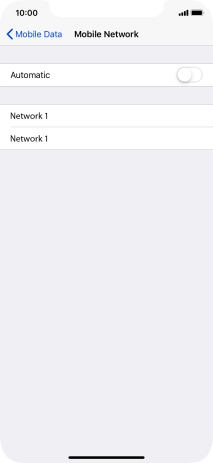 If you turn off the function, press the required network.