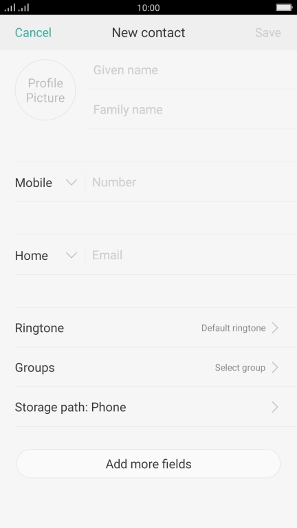 Press the drop down list next to 