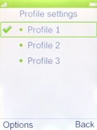 Highlight the required profile.