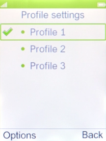 Highlight the required profile.