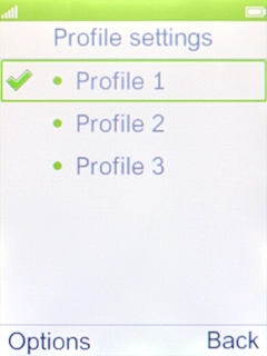 Highlight the required profile.