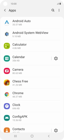 Press the required app.