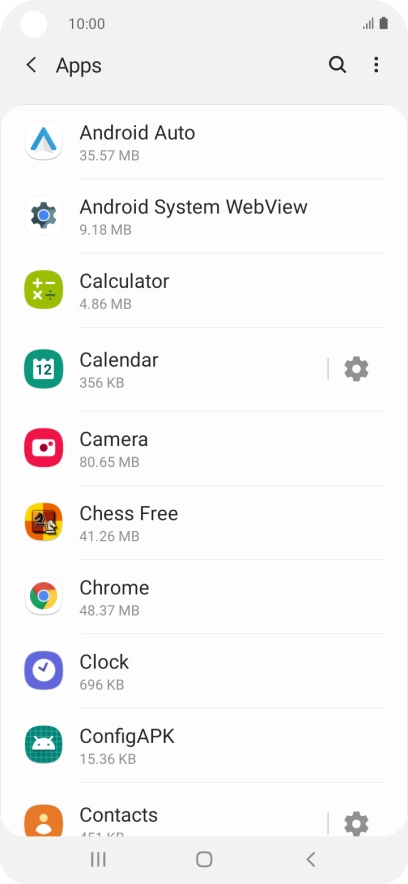 Press the required app.