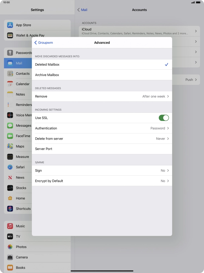Press the indicator next to 