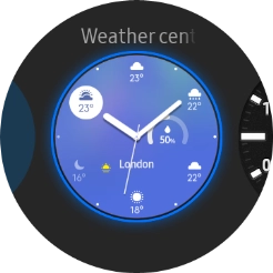 Slide your finger left to see the available watch faces.