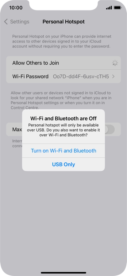 If Wi-Fi is turned off, press Turn on Wi-Fi and Bluetooth.
