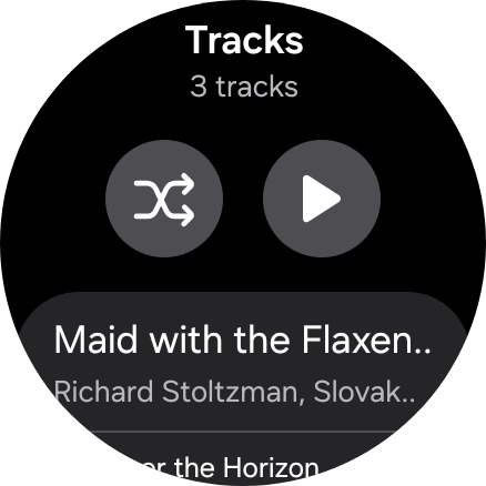 Press the required audio file.