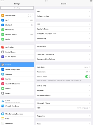 Press Software Update. If a new software version is available, it's displayed. Follow the instructions on the screen to update the tablet software.