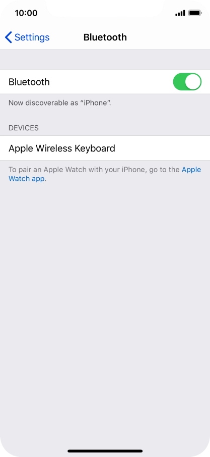 Press the required Bluetooth device and follow the instructions on the screen to pair the device with your phone.