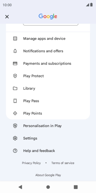Press Manage apps and device.