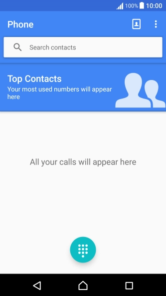 Press the keypad icon.