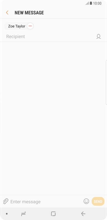 Press the text input field and write the text for your picture message.