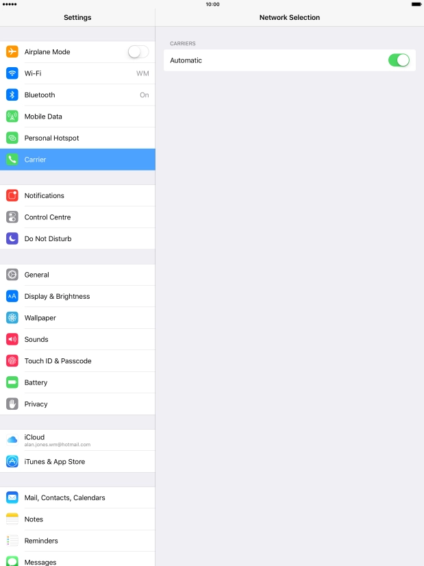 Press the indicator next to 