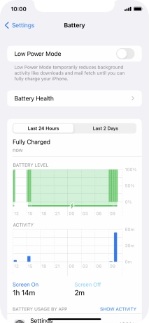 Press the indicator next to 