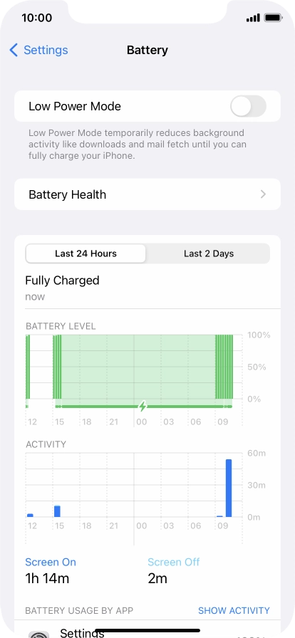 Press Battery Health.