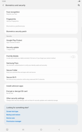 Press Other security settings.