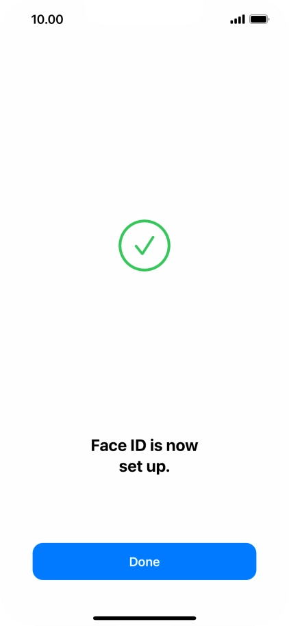 Press Done. If you haven't previously selected a phone lock code, key in a code of your own choice twice.