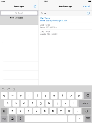 Press the required contact.