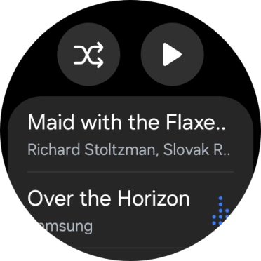 Press the required audio file.