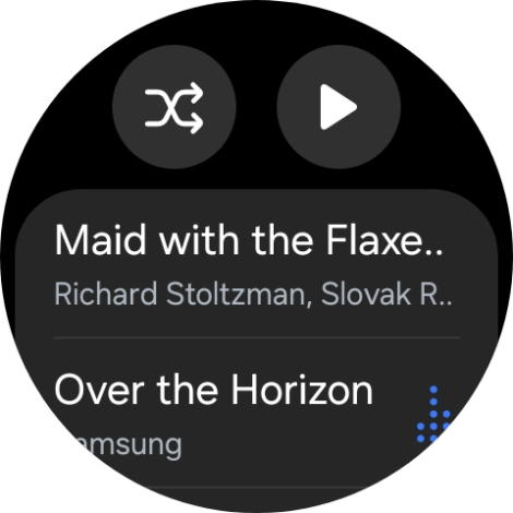 Press the required audio file.