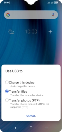 Press Transfer files.