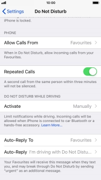 Press Allow Calls From.