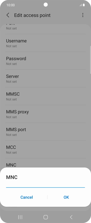 Key in 03 and press OK.