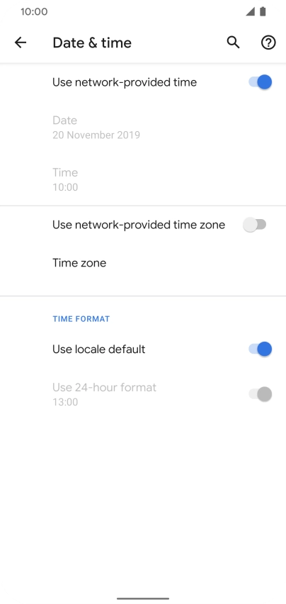 Press the indicator next to 