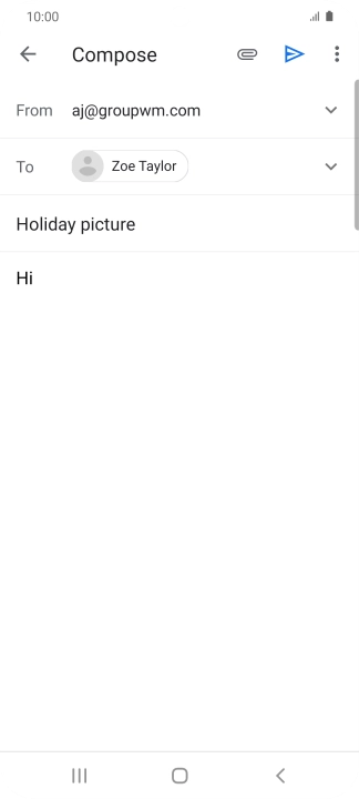 Press the attachment icon.